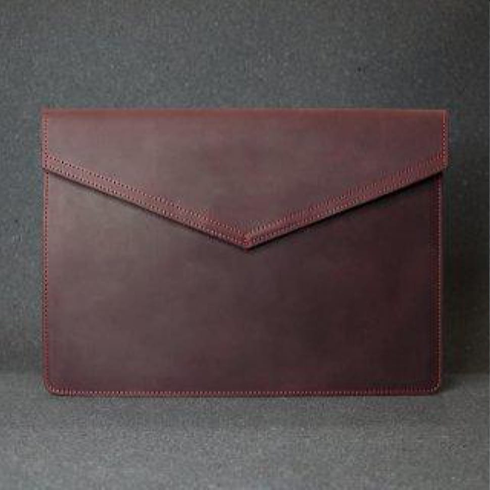 Кожаный чехол для MacBook 12' кожа Crazy Horse, бордо — фото 1
