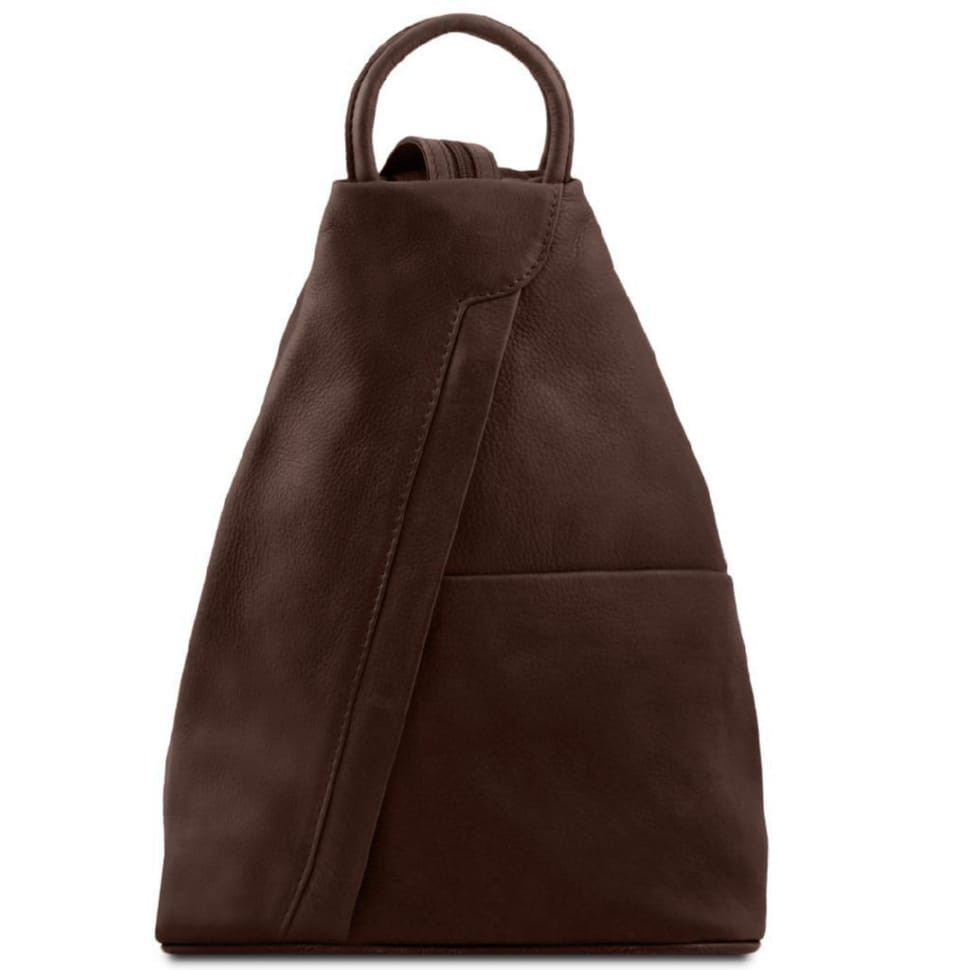 Шкіряний рюкзак Tuscany Leather Shanghai TL140963 (Темно-коричневий) — 2