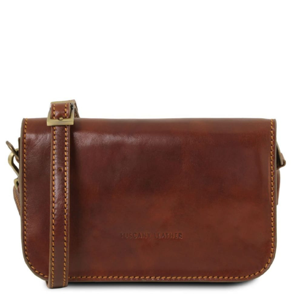 Женская кожаная сумка через плечо CARMEN TL141713 TUSCANY LEATHER (Коричневый)