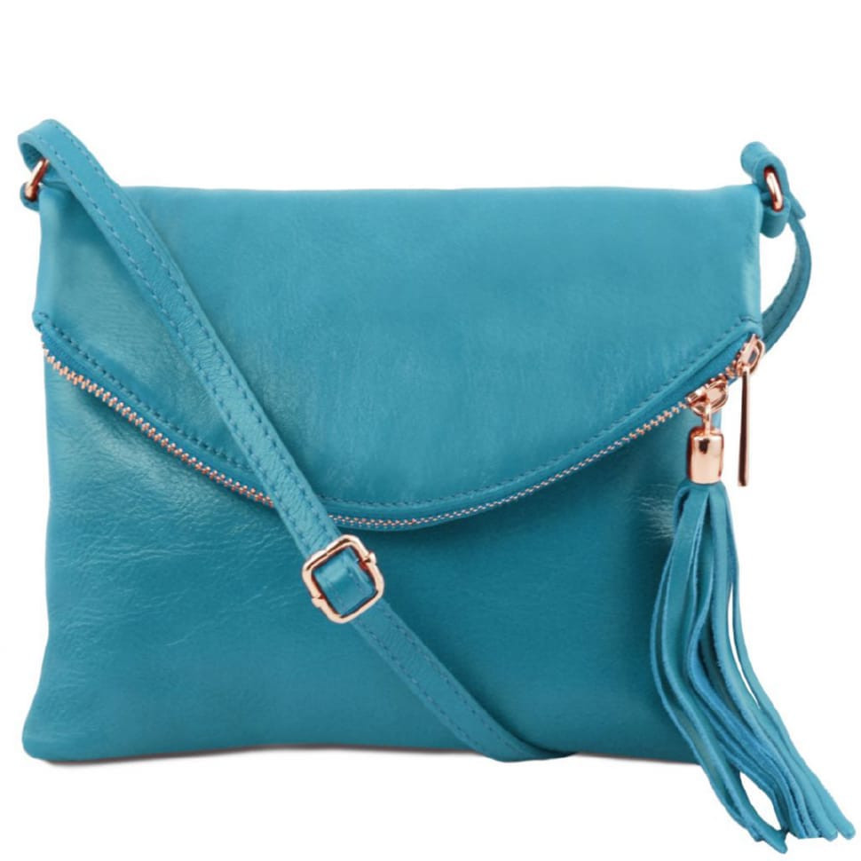 Женская кожаная сумка Tuscany Leather Young Bag TL141153 (Бирюзовый) — фото 1