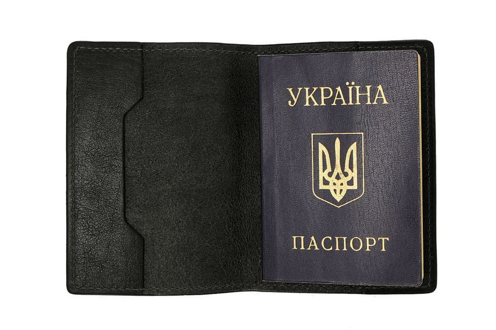 Обложка для паспорта черная Grande Pelle 252610 — 2