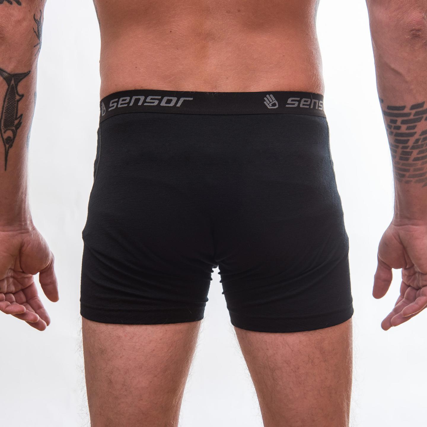 Термотруси чоловічі Sensor Merino Active black 12110021, SM21MA-black-XXXL — 2