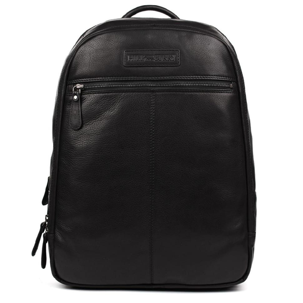 Большой кожаный рюкзак HILL BURRY HB4006A черный
