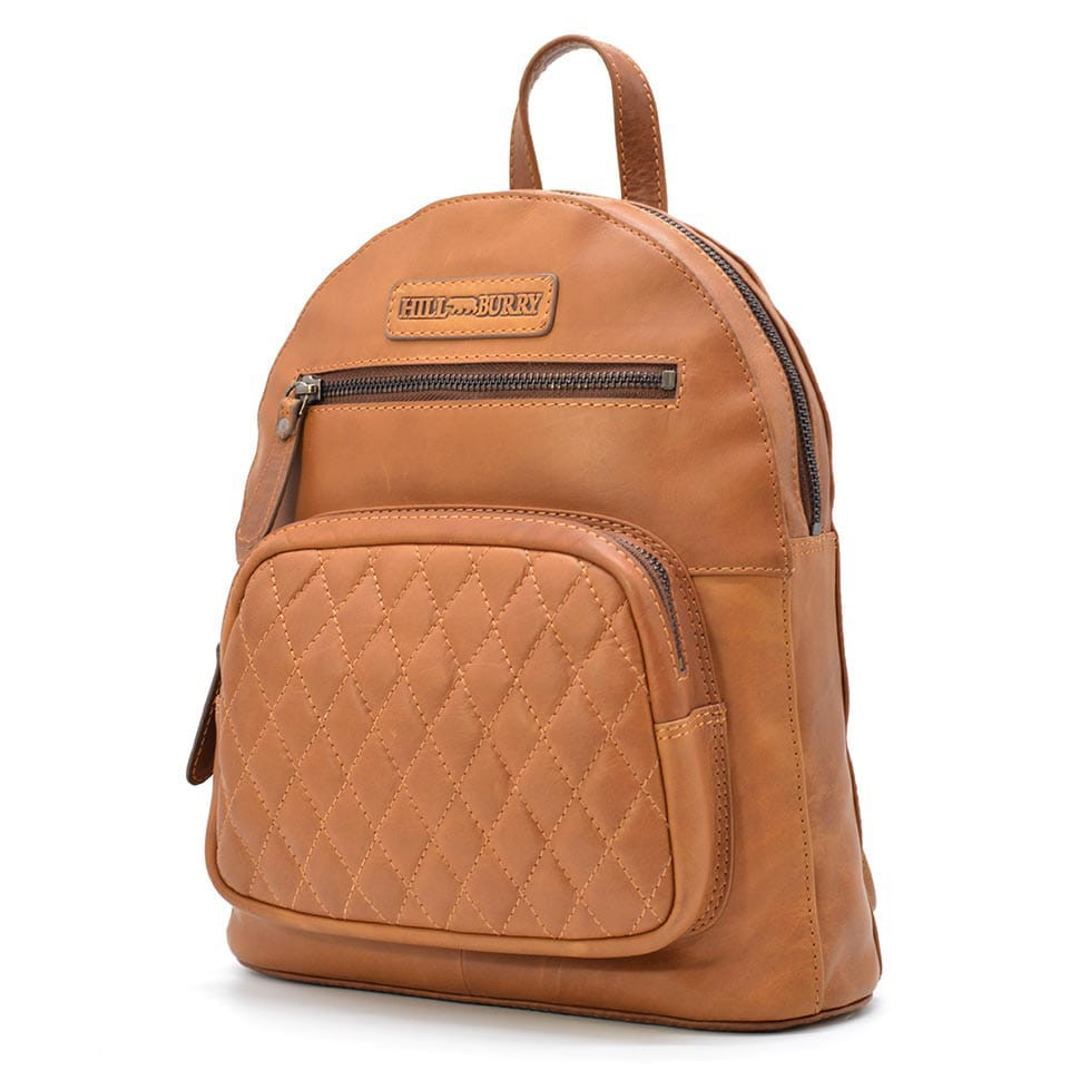 Женский кожаный рюкзак HILL BURRY HB15148B стеганый — 4