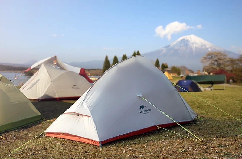 Намет надлегкий двомісний  з футпринтом Naturehike Cloud Up 2 Updated NH17T001-T, 210T, зелений — 3