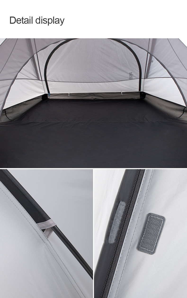 Намет тримісний Naturehike Cloud Fun NH19ZP006, 210T/Silver Coated, білий — 2