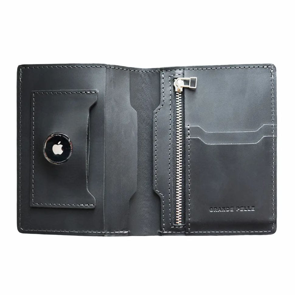 Портмоне мужское кожаное с карманом для AirTag Grande Pelle 518110 — 4