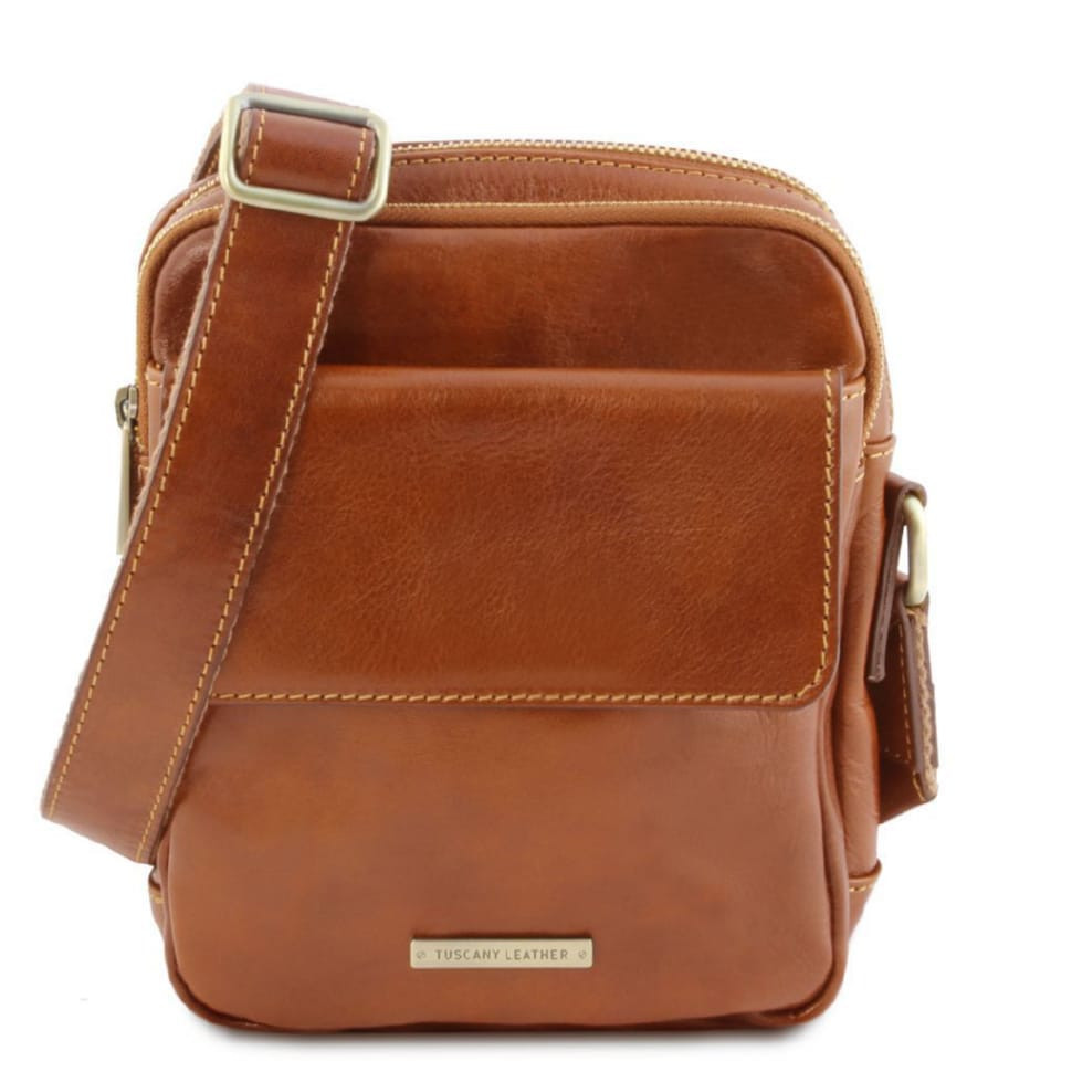 Сумка мужская кожаная через плечо LARRY TL141915 TUSCANY LEATHER (Мед) — фото 1