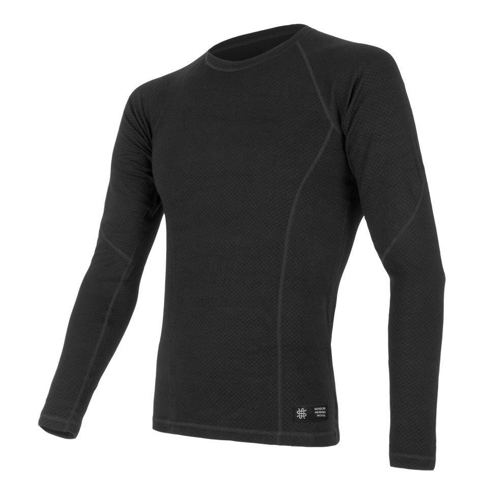 Термофутболка чоловіча Sensor Merino DF LS black 15100021, SM11M-black-XXXL — фото 1