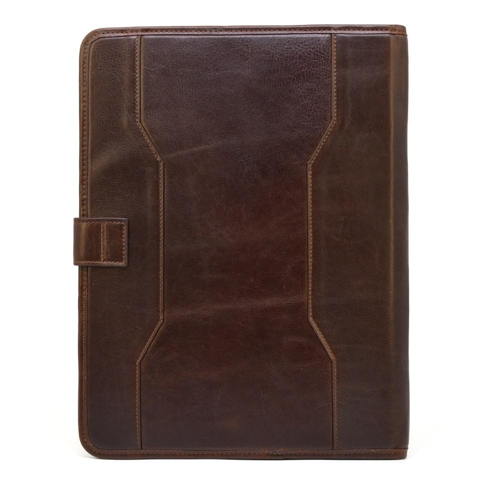 Кожаная папка портфолио открытого типа с хлястиком формата А5 А4 TARWA GC-2141-4lx — 4