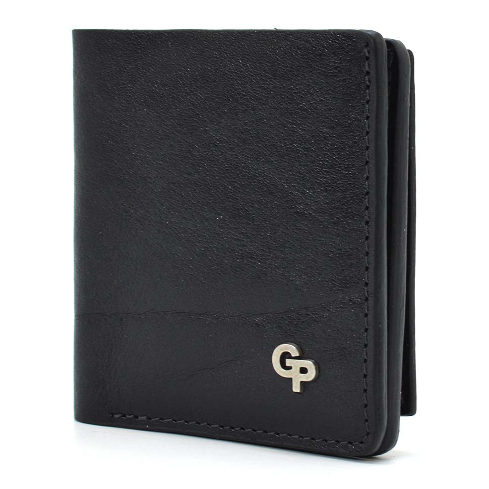 Мужское кожаное портмоне черное Grande Pelle 528410 — 3