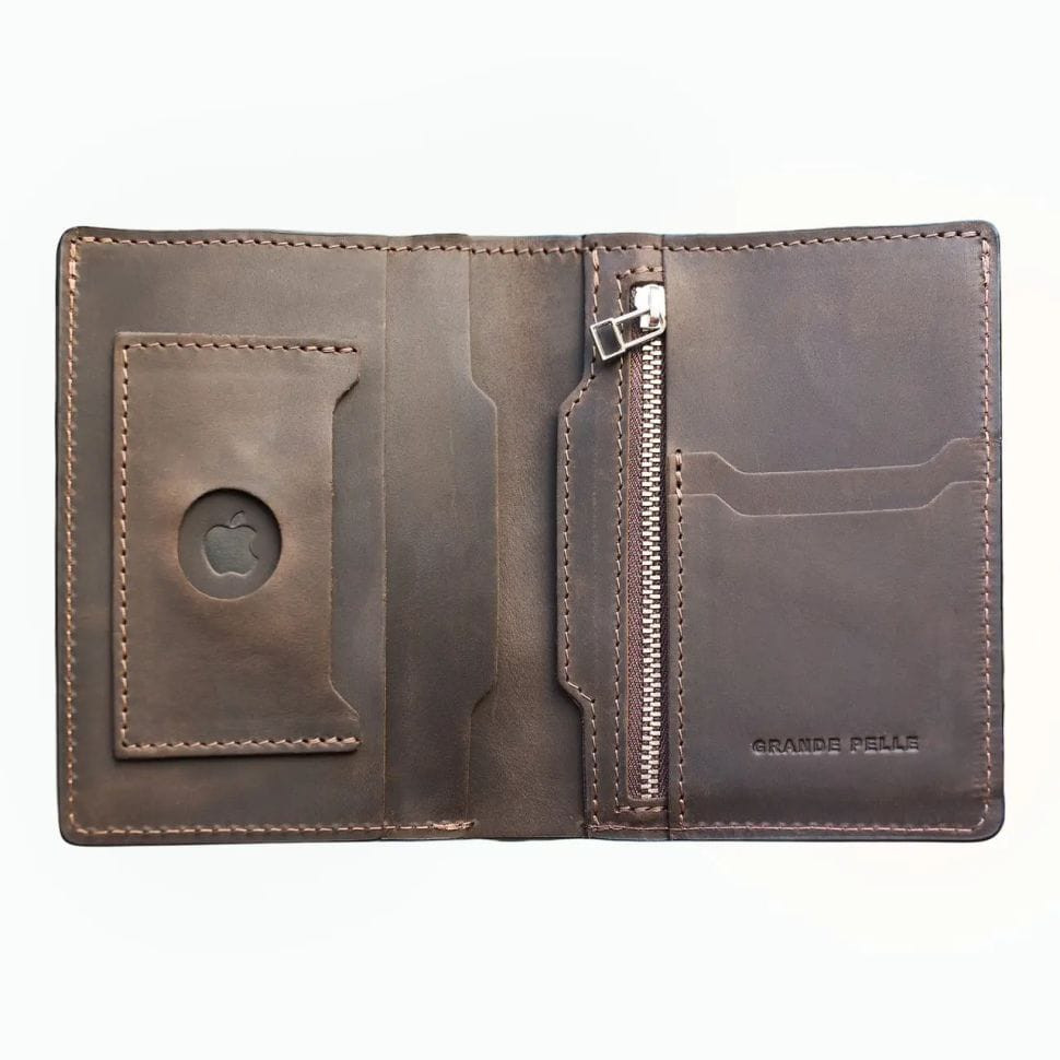 Портмоне мужское кожаное с AirTag Grande Pelle 518120 — 4