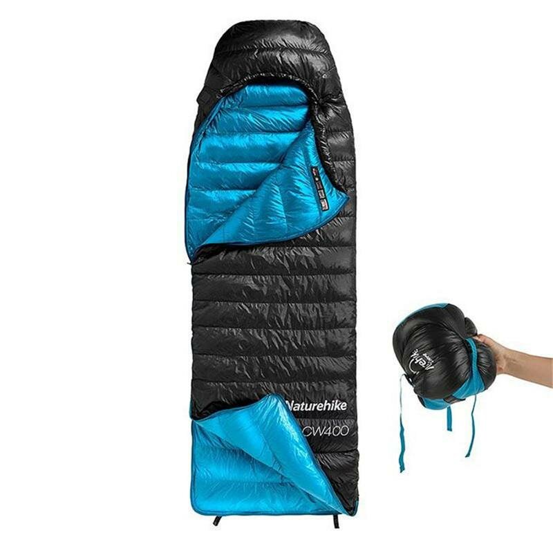 Спальник з натуральним пухом Naturehike CWZ400 NH19W400-Z, (7°C), p-р L, жовтий — 2