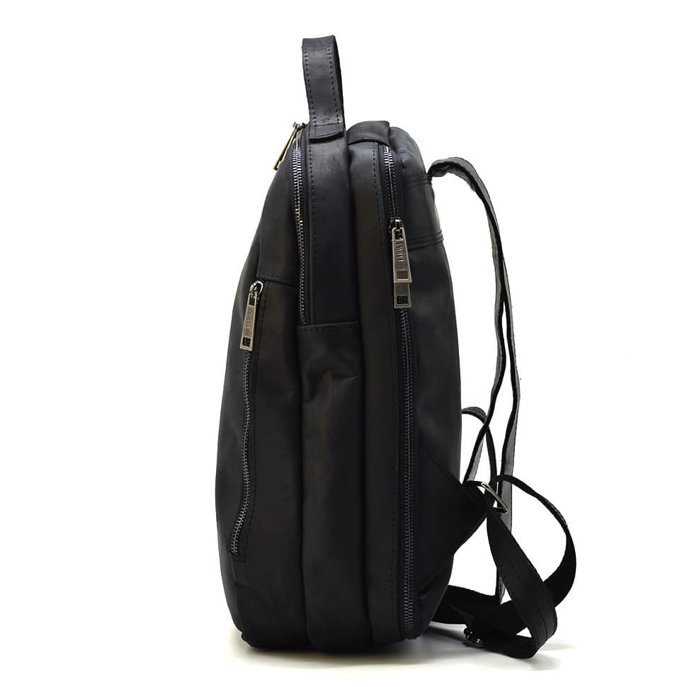 Городской черный рюкзак RA-3072-3md TARWA кожа Crazy Horse — 4