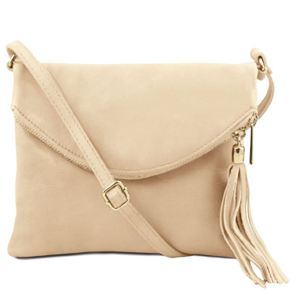 Женская кожаная сумка Tuscany Leather Young Bag TL141153 (Бежевый) — фото 1