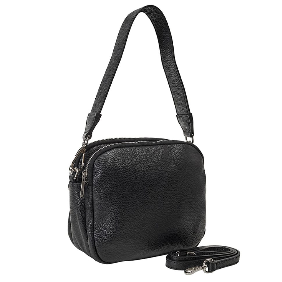 Кожаная женская сумка Virginia Conti Italy - VC02807black — 3