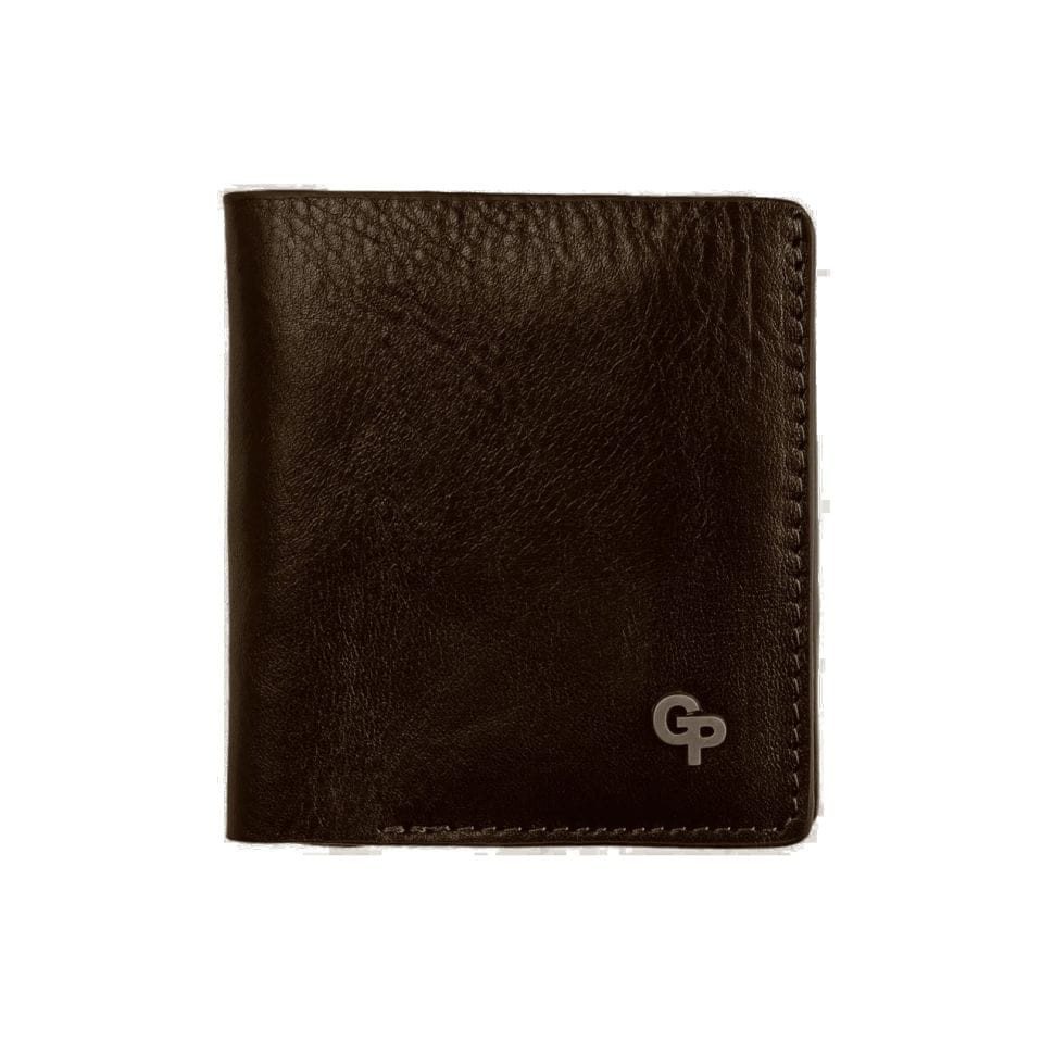 Мужское кожаное портмоне бифолд с монетницей Grande Pelle 528620 коричневое — 4