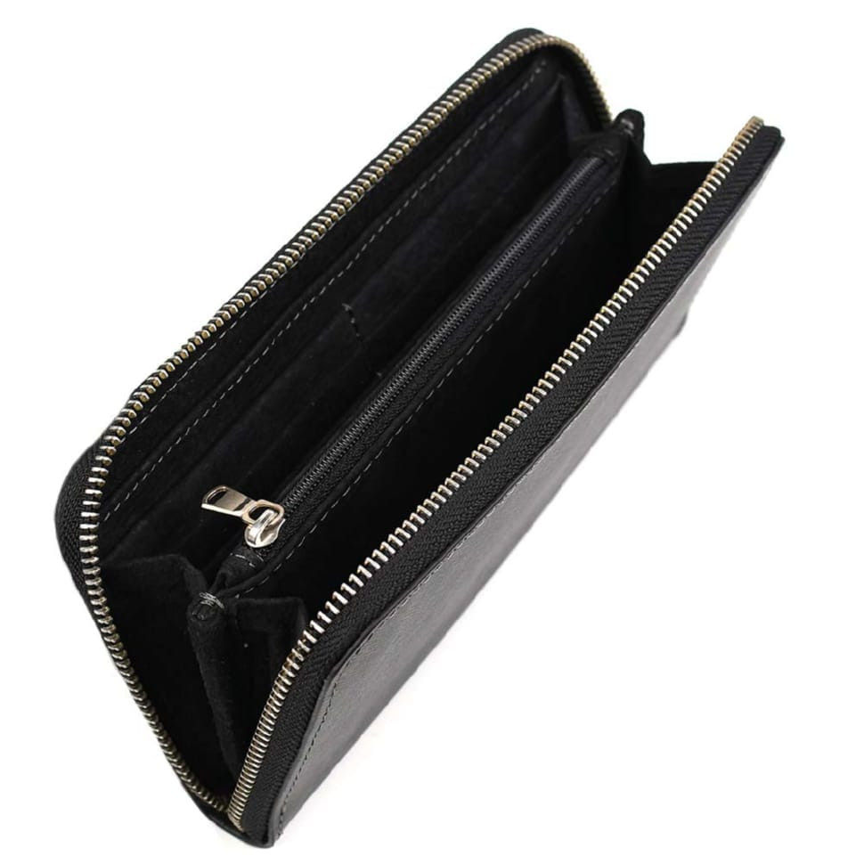 Кошелек на молнии Pazolini CP2310 черный, сафьяновая кожа — 2