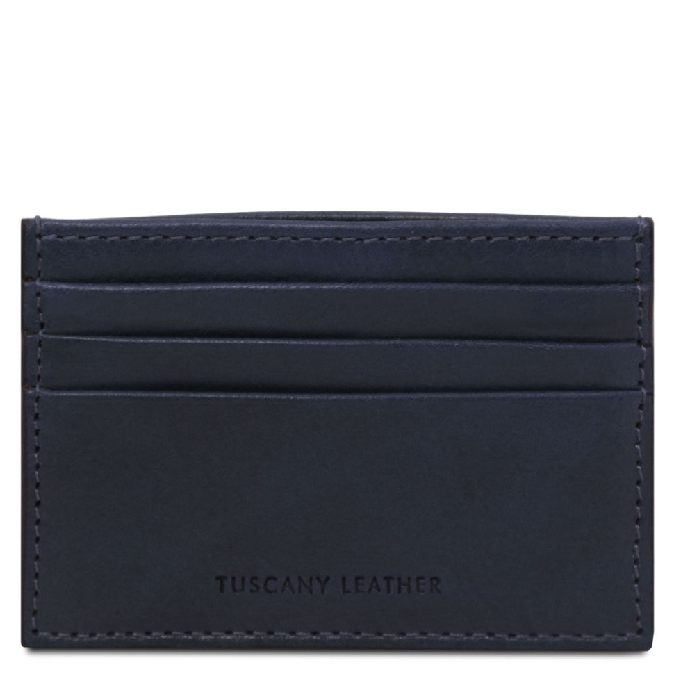 Кожаный кардхолдер Tuscany Leather TL142471 (Темно-синий)