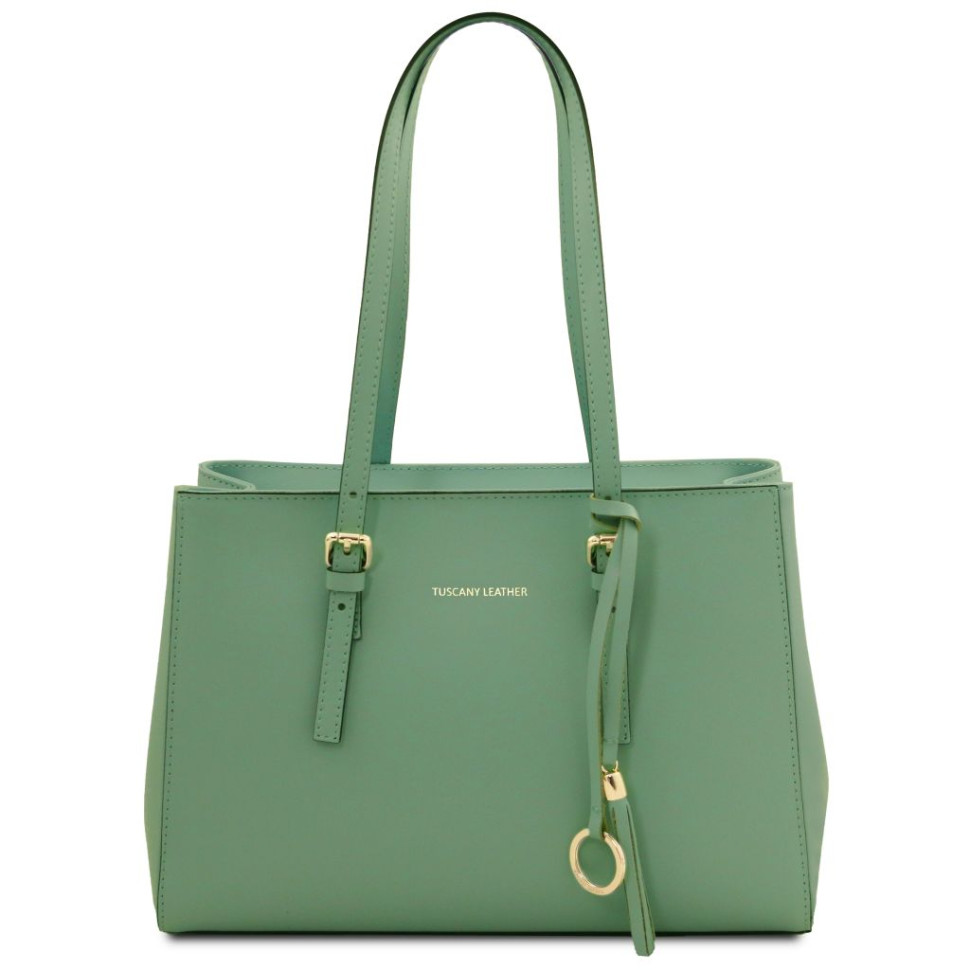 Кожаная сумка тоут TL142037 Tuscany (Mint Green)
