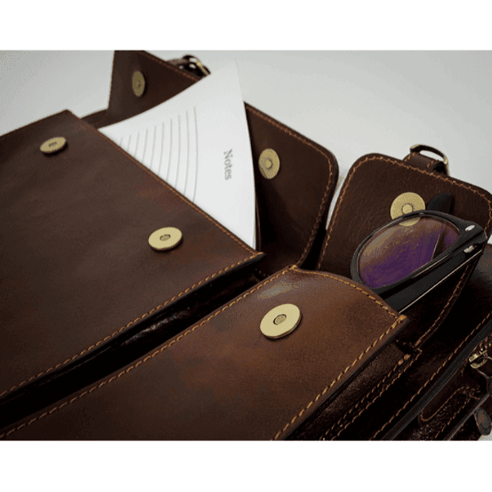 Кожаный портфель - The Prophet - коричневый Time Resistance 5203601 — 4