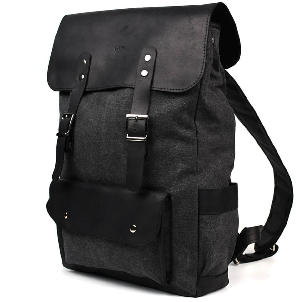 Рюкзак для ноутбука из канвас и крейзи хорс RAG-9001-4lx TARWA — 3