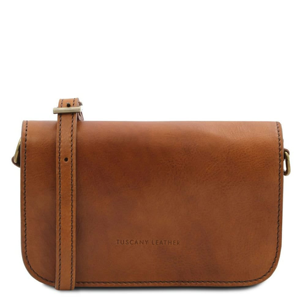 Женская кожаная сумка через плечо CARMEN TL141713 TUSCANY LEATHER (Телесный)