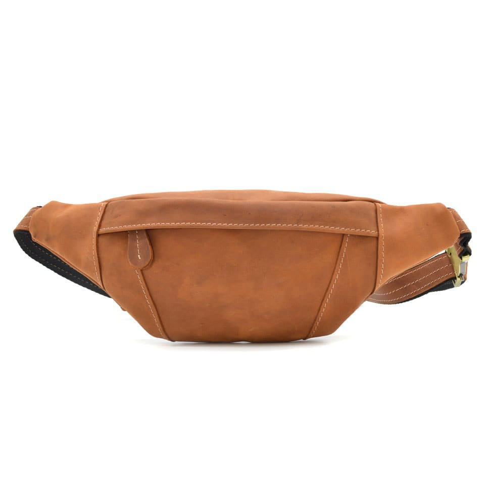 Поясная бананка кожаная LIMARY Lim-525RB светло-коричневая — 3