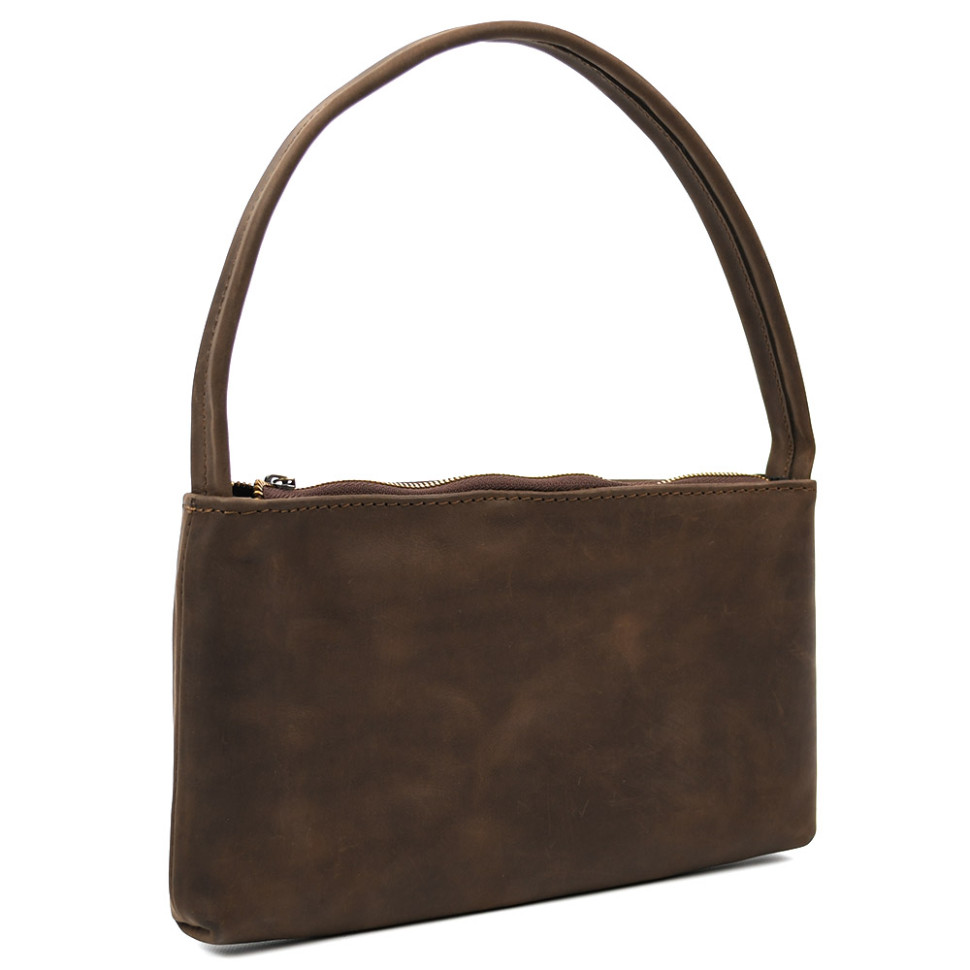 Кожаная женская сумка хобо TARWA RC-hobo-4lx коричневый крейзи — 2