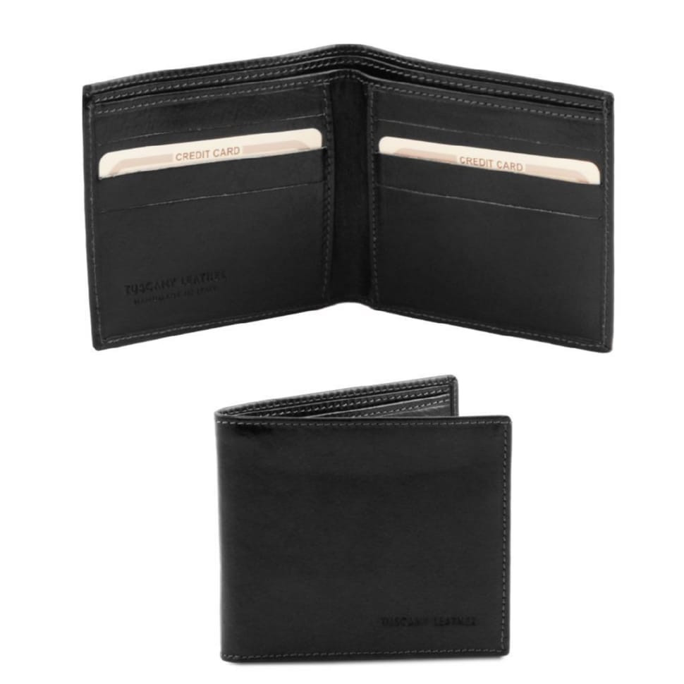 Эксклюзивный кожаный бумажник кошелек мужской Tuscany Leather TL140797 (Черный)