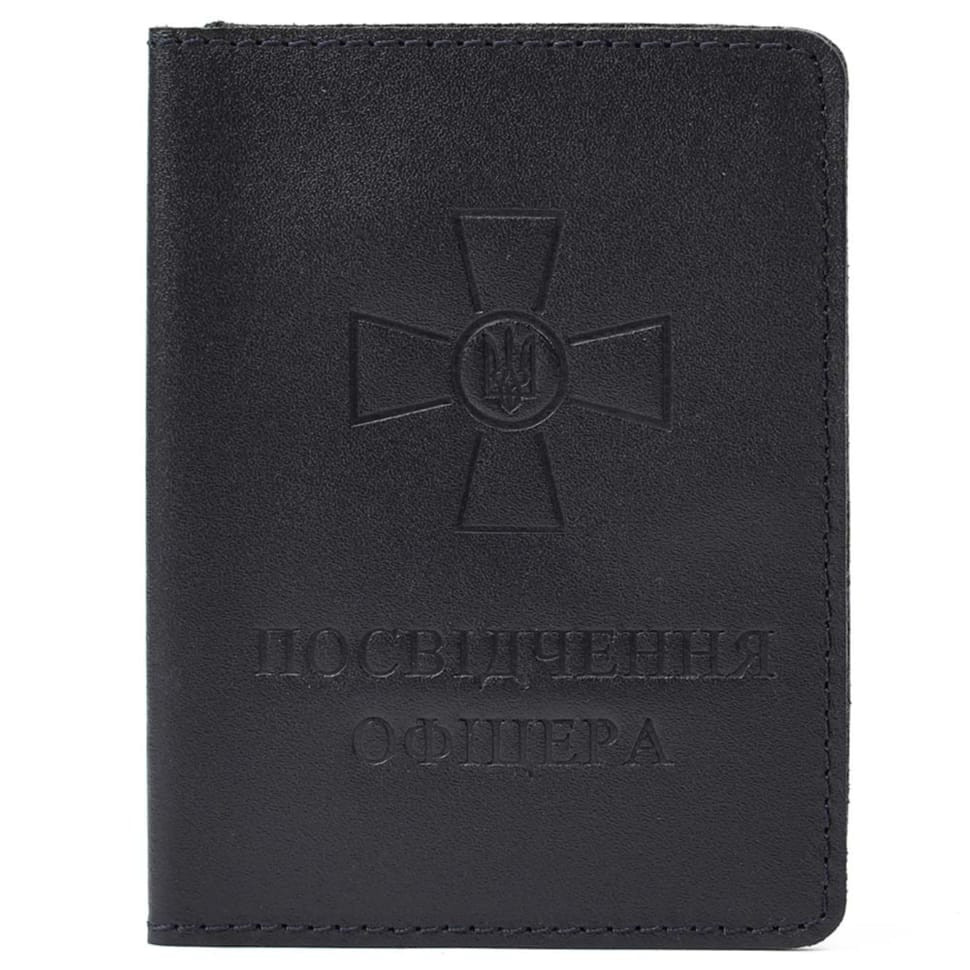 Кожаная обложка для удостоверения офицера Limary Lim-3992GK синия — фото 1