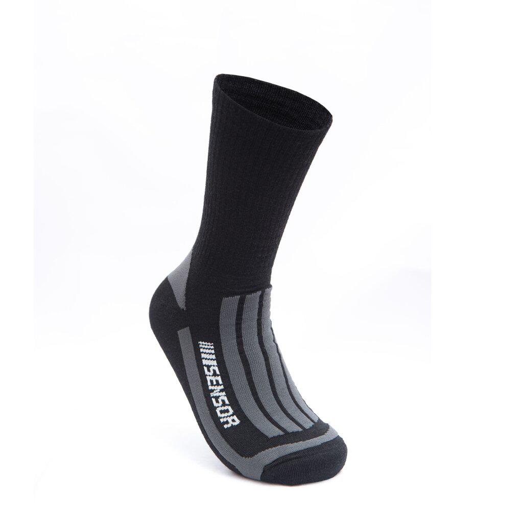 Шкарпетки Sensor Treking Merino black-grey 1065674, SU41TM-black-grey-9-11 — 2