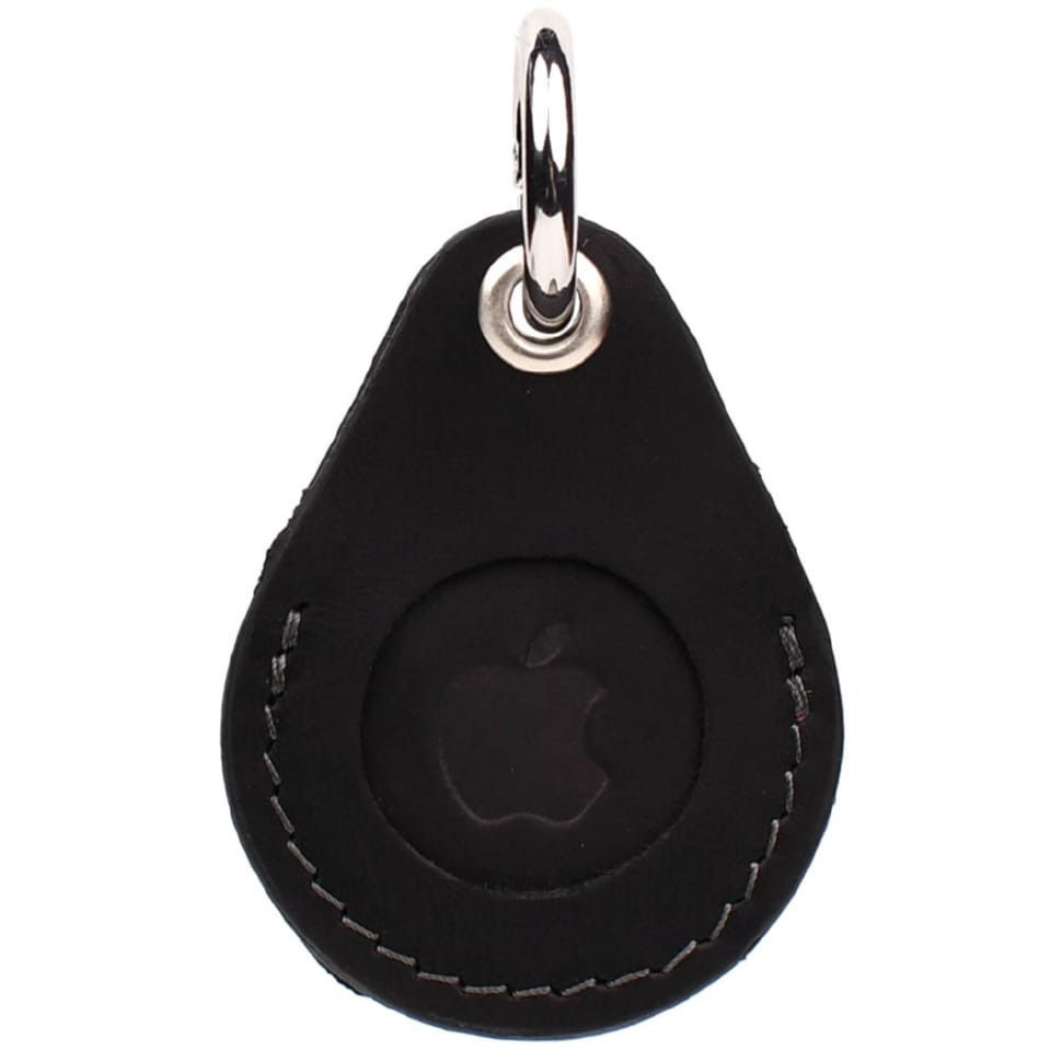 Кожаный чехол держатель для Apple AirTag черный Grande Pelle 463110