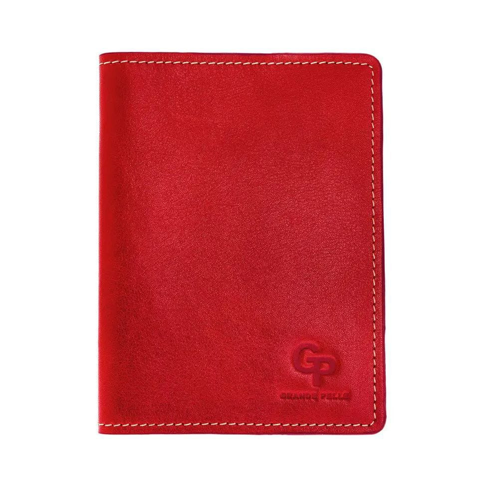 Кожаная обложка на паспорт Grande Pelle 252660 красная — 4