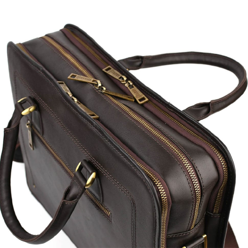 Сумка-портфель для ноутбука кожаная GC-4666-4lx TARWA — 2