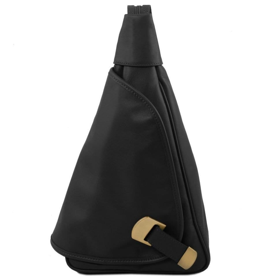 Кожаный рюкзак на одно плечо Tuscany Leather Hanoi TL140966 (Черный) — фото 1
