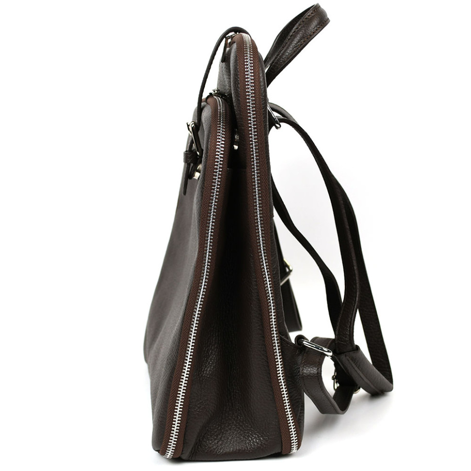 Кожаный итальянский рюкзак Firenze HB03334C кофейный — 3