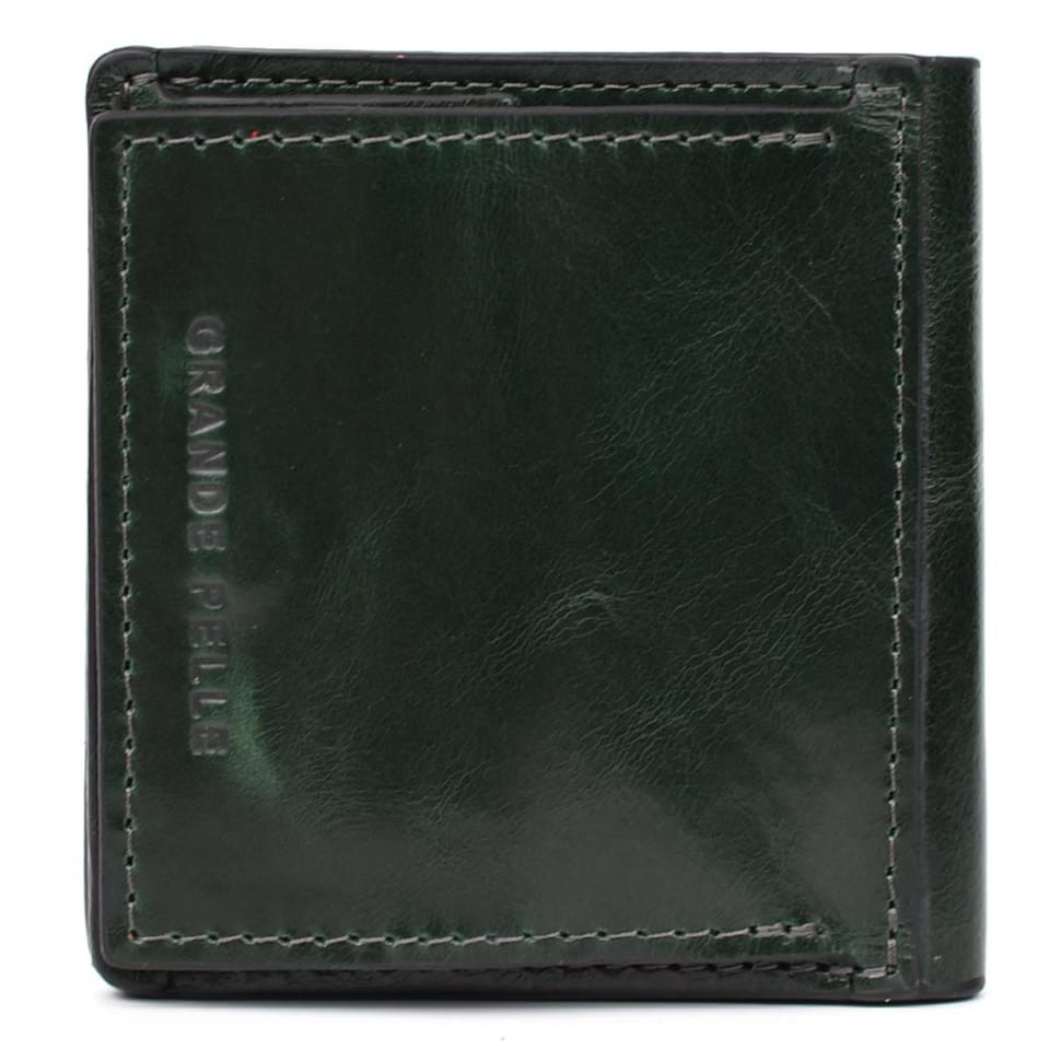 Портмоне Lettera с монетницей, зеленый Алькор Grande Pelle 537391 — 4