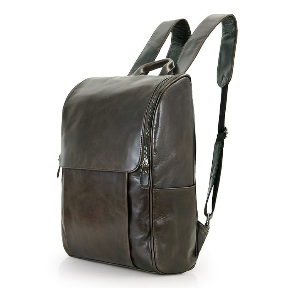Мужской кожаный рюкзак для повседневного использования John McDee 7344J