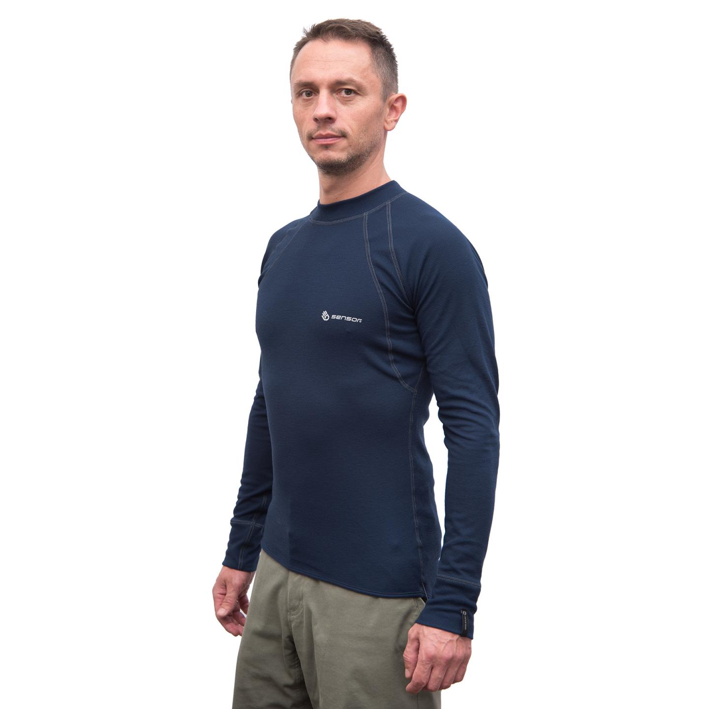 Термофутболка чоловіча Sensor Double Face LS deep blue 23200059, SM11DF-deepblue-XXL — 2