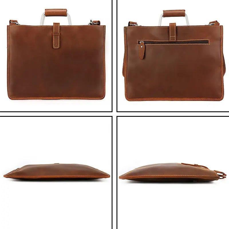 Мужская кожаная папка-портфель с металлическими ручками tid14121A Tiding — 3