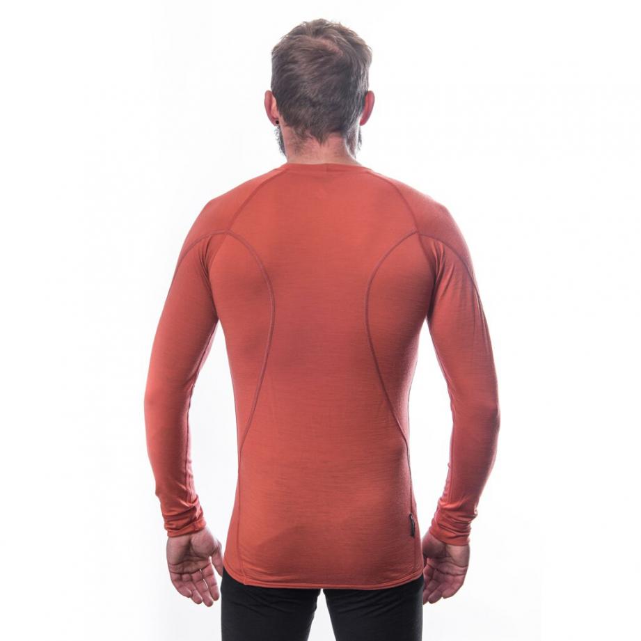 Термофутболка чоловіча Sensor Merino Active LS terracotta 23200037, SM11MA-terracotta-XXL — 4
