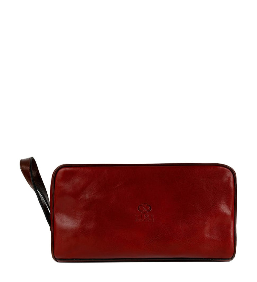 Женская кожаная косметичка Dopp Kit - All the Kings Men -  Красный цвет - Time Resistance 5231901W — фото 1