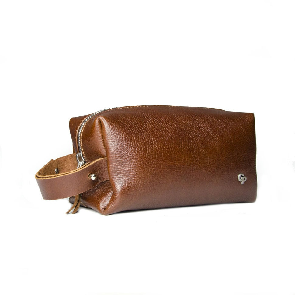 Мужской несессер косметичка Grande Pelle 803623 терракот — 3