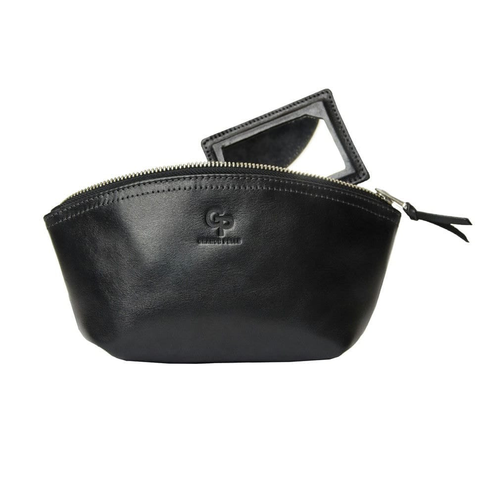 Косметичка Grande Pelle 805610 глянцевая кожа черная — 4