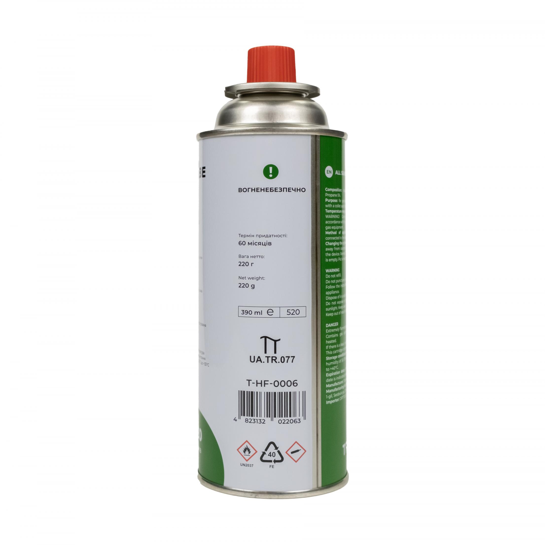 Картридж газовий Tribe цанговий 220 г T-HF-0006 — 4