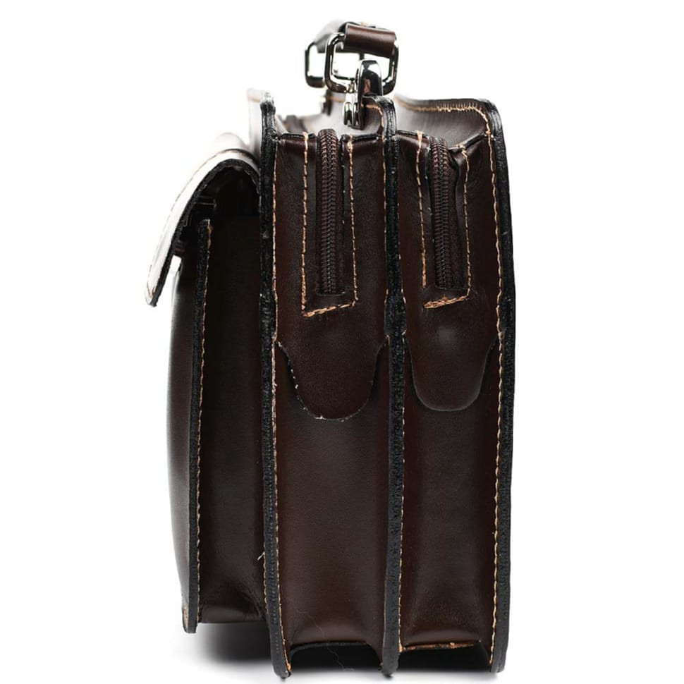 Женский кожаный портфель Firenze FR7007C коричневый (уценка) — 4