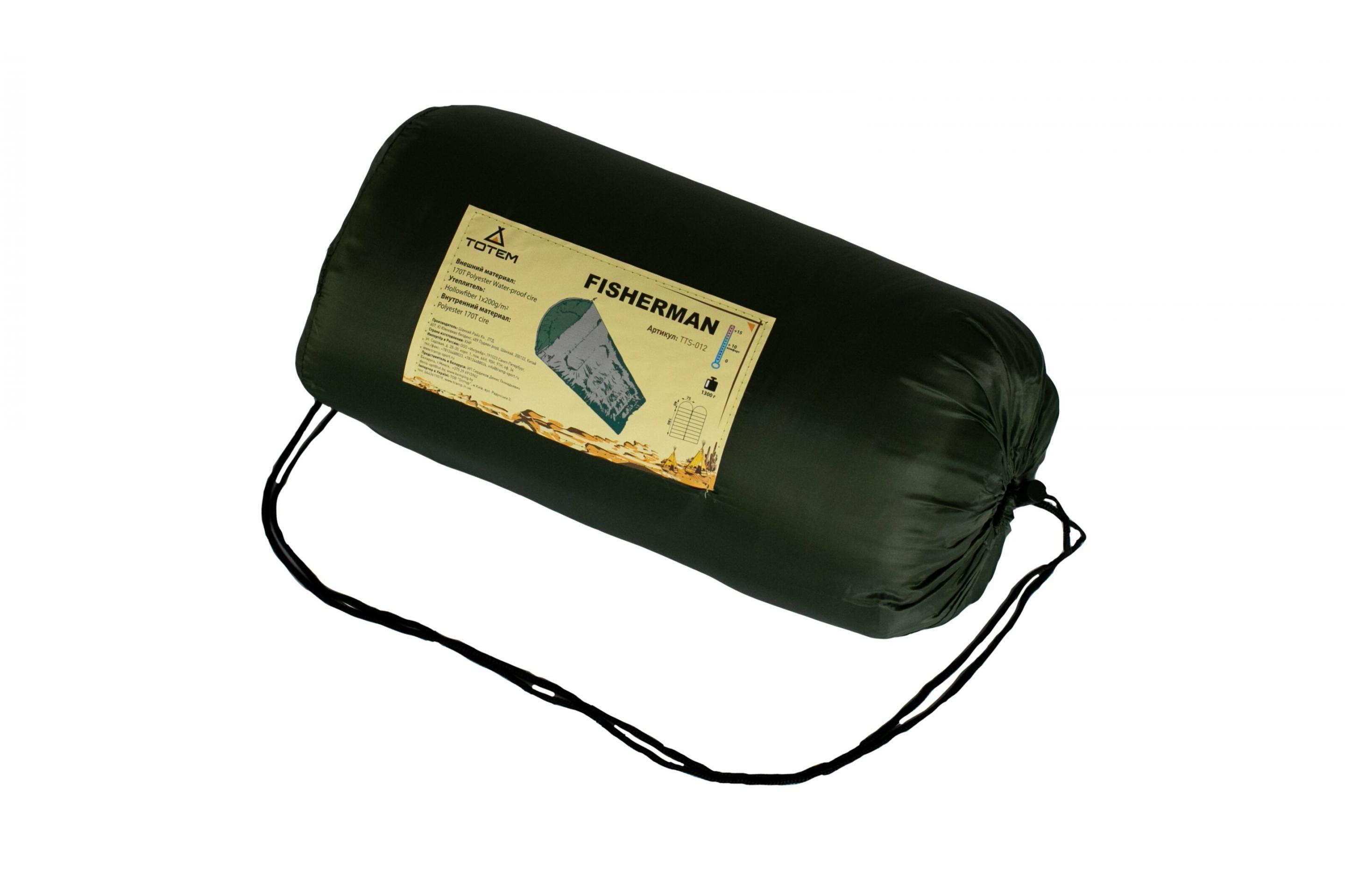 Спальний мішок Totem Fisherman XXL ковдра з капюш лівий olive 180+40/90 UTTS-013 — 4