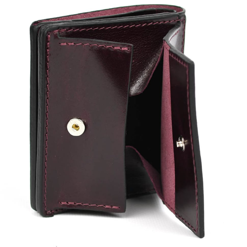 Портмоне Lettera с монетницей, бордовый Алькор Grande Pelle 537361 — 4