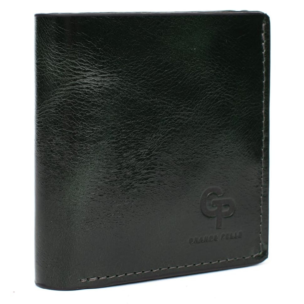 Портмоне Lettera с монетницей, зеленый Алькор Grande Pelle 537391 — 3